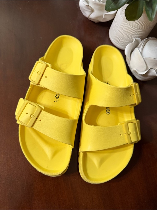 Birkenstock Shoes - Birkenstock Size 40/ 9 US Yellow Double-Buckle EVA Sandals